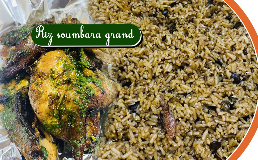 Pintade Fumée Sautée  Riz soumbara