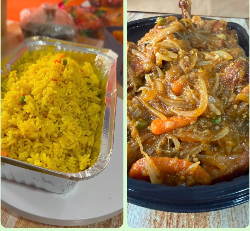Lapin Fumé Sauté Riz Curcuma